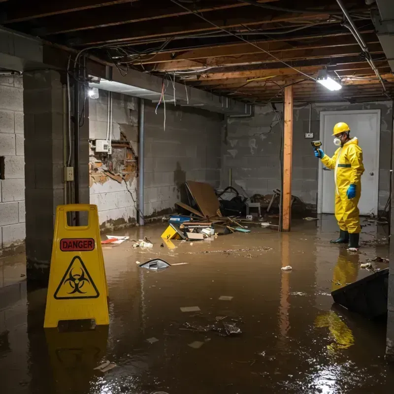 Flooded Basement Electrical Hazard in Marked Tree, AR Property